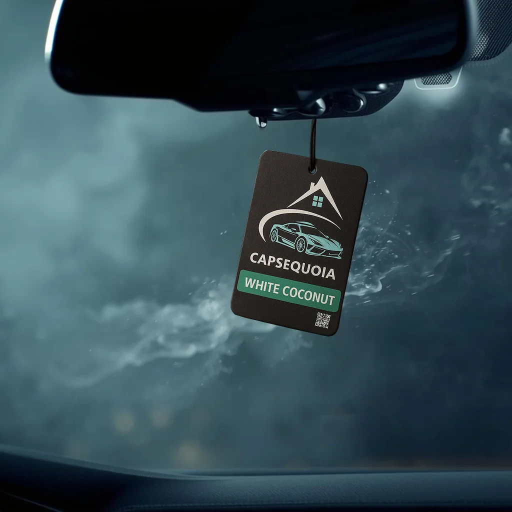 White Coconut Car Air Freshener - Image 3